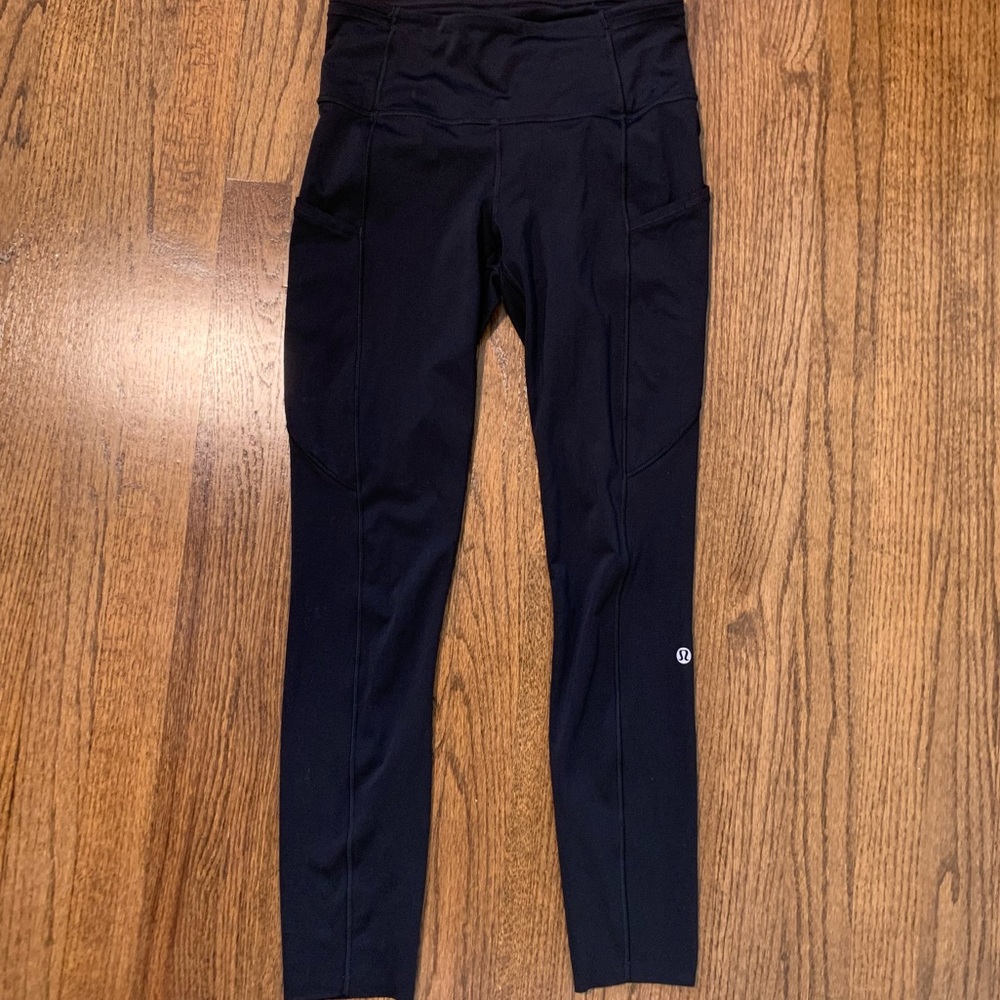 Lululemon Fast and Free Black High Rise Leggings Size 4